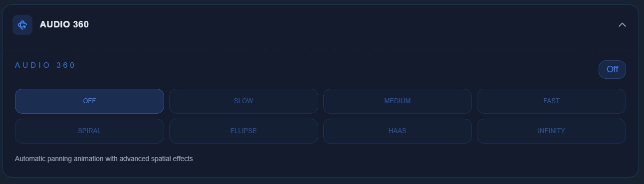 Full audio track overview in the online editor