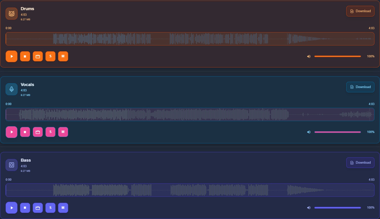 Combinación de pistas con Mute para crear versión instrumental