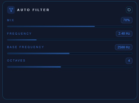 Filtro automático para dar forma al sonido de forma continua