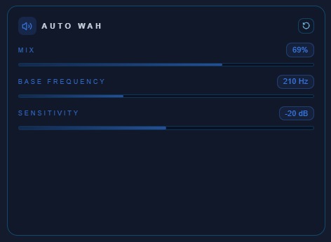 Efecto auto wah para filtro dinámico expresivo