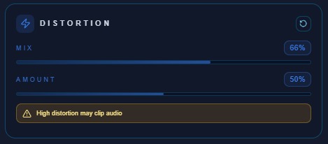 Efecto distorsión en el editor de audio online