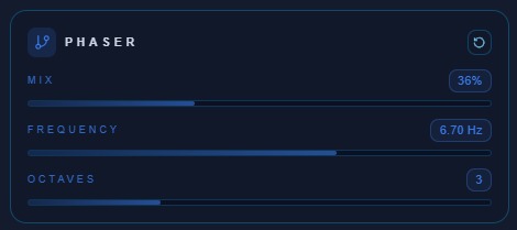 Efecto phaser en el editor de audio online