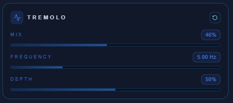 Efecto trémolo para variación de volumen rítmica